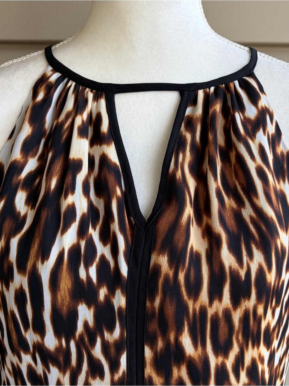 •Worthington• Animal Print Halter Neck Dress - Size 8 - Picture 3 of 8